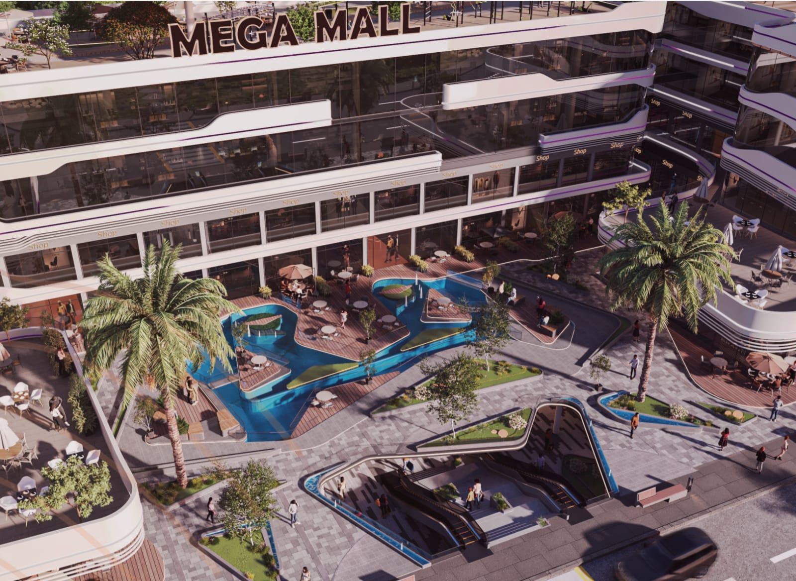 محل تجاري بمشروع mega mall المركزية أ