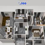 شقتين ناصيه شارع المرور