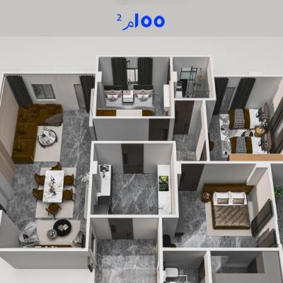 شقتين ناصيه شارع المرور