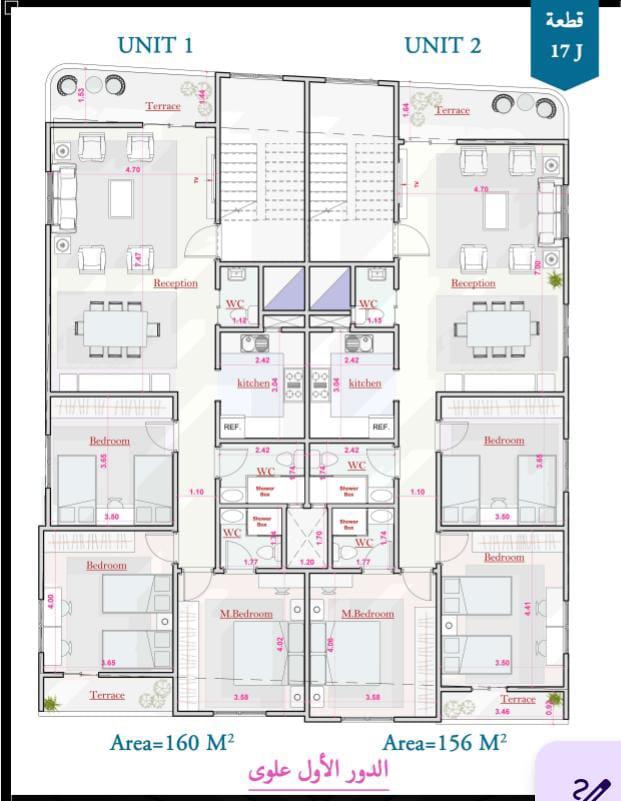 شقة دور ثالث القلاية الذكية J17